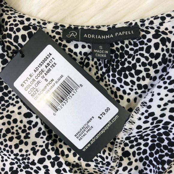 Adrianna Papell Sleeveless Wrap Blouse Top NWT - Picture 7 of 8